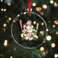 Funny Xmas Baseball Crystal Glass Ornament Santa Sports Balls Snow Xmas Tree TS11