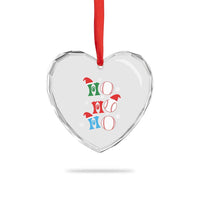 Funny Xmas Baseball Heart Crystal Glass Ornament Triple Ho Sport Santa Hat - Wonder Print Shop