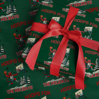 Funny Xmas Basketball Jersey Devil Wrapping Paper Roll Hoops For The Holidays - Wonder Print Shop