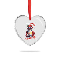 Funny Xmas Beer Heart Crystal Glass Ornament I Want You To Get Me A Beer Santa Uncle Sam - Wonder Print Shop
