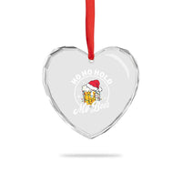 Funny Xmas Beers Heart Crystal Glass Ornament Ho Ho Hold My Beer Vintage Mug Santa Hat - Wonder Print Shop
