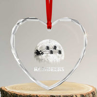 Funny Xmas Beers Heart Crystal Glass Ornament Reinbeers Santa Sleigh Moon - Wonder Print Shop