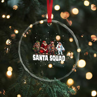 Funny Xmas Bigfoot Crystal Glass Ornament Santa Squad Sasquatch Cosplay Elf Santa Snowman TS11