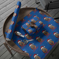 Funny Xmas Capybara Wrapping Paper Roll Capy Christmas Meme Santa Hat