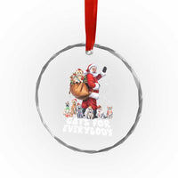 Funny Xmas Cat Crystal Glass Ornament Cats For Everybody Xmas Santa Pet TS11