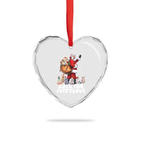 Funny Xmas Cat Heart Crystal Glass Ornament Cats For Everybody Xmas Santa Pet - Wonder Print Shop