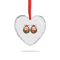 Funny Xmas Chest Joke Heart Crystal Glass Ornament Stop Staring At My Reindeers Merry Titmas Boobs - Wonder Print Shop