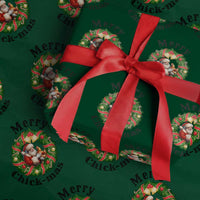 Funny Xmas Chicken Lovers Wrapping Paper Roll Merry Chickmas Santa Gift - Wonder Print Shop