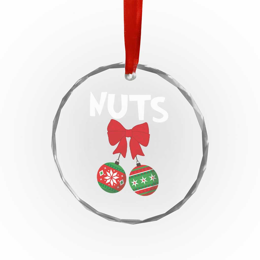 Funny Xmas Couple Crystal Glass Ornament Chest Nuts Baubles TS11