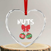 Funny Xmas Couple Heart Crystal Glass Ornament Chest Nuts Baubles - Wonder Print Shop