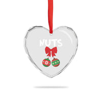 Funny Xmas Couple Heart Crystal Glass Ornament Chest Nuts Baubles - Wonder Print Shop