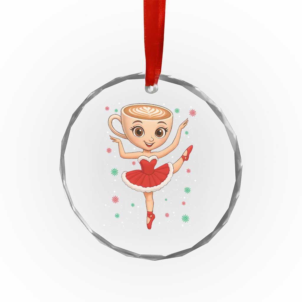 Funny Xmas Crystal Glass Ornament Ballerina Cappuccino Brainrot Meme Gift TS12