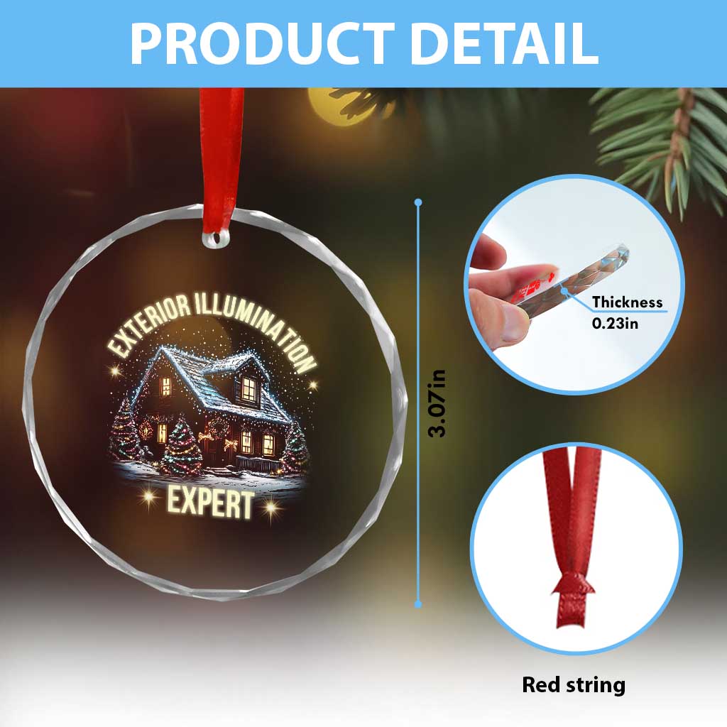 Funny Xmas Crystal Glass Ornament Exterior Illumination Expert Christmas Lights Home TS09