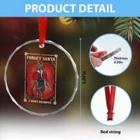 Funny Xmas Crystal Glass Ornament Forget Santa I Want Krampus TS09