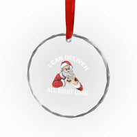 Funny Xmas Crystal Glass Ornament I Can Deliver All Night Long TS09