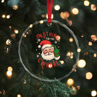 Funny Xmas Crystal Glass Ornament Nothing For You Whore Santa Middle Finger TS09