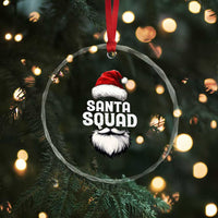 Funny Xmas Crystal Glass Ornament Santa Squad Team Family Crew TS11