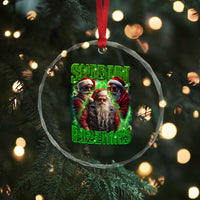 Funny Xmas Crystal Glass Ornament Skibidi Rizzmas Cool Santa Rizz TS09