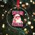 Funny Xmas Crystal Glass Ornament Skibidi Rizzmas Pink Santa Bubble Gum - Wonder Print Shop