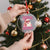 Funny Xmas Crystal Glass Ornament Skibidi Rizzmas Pink Santa Bubble Gum - Wonder Print Shop