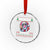 Funny Xmas Crystal Glass Ornament Skibidi Rizzmas Santa Bubble Gum - Wonder Print Shop