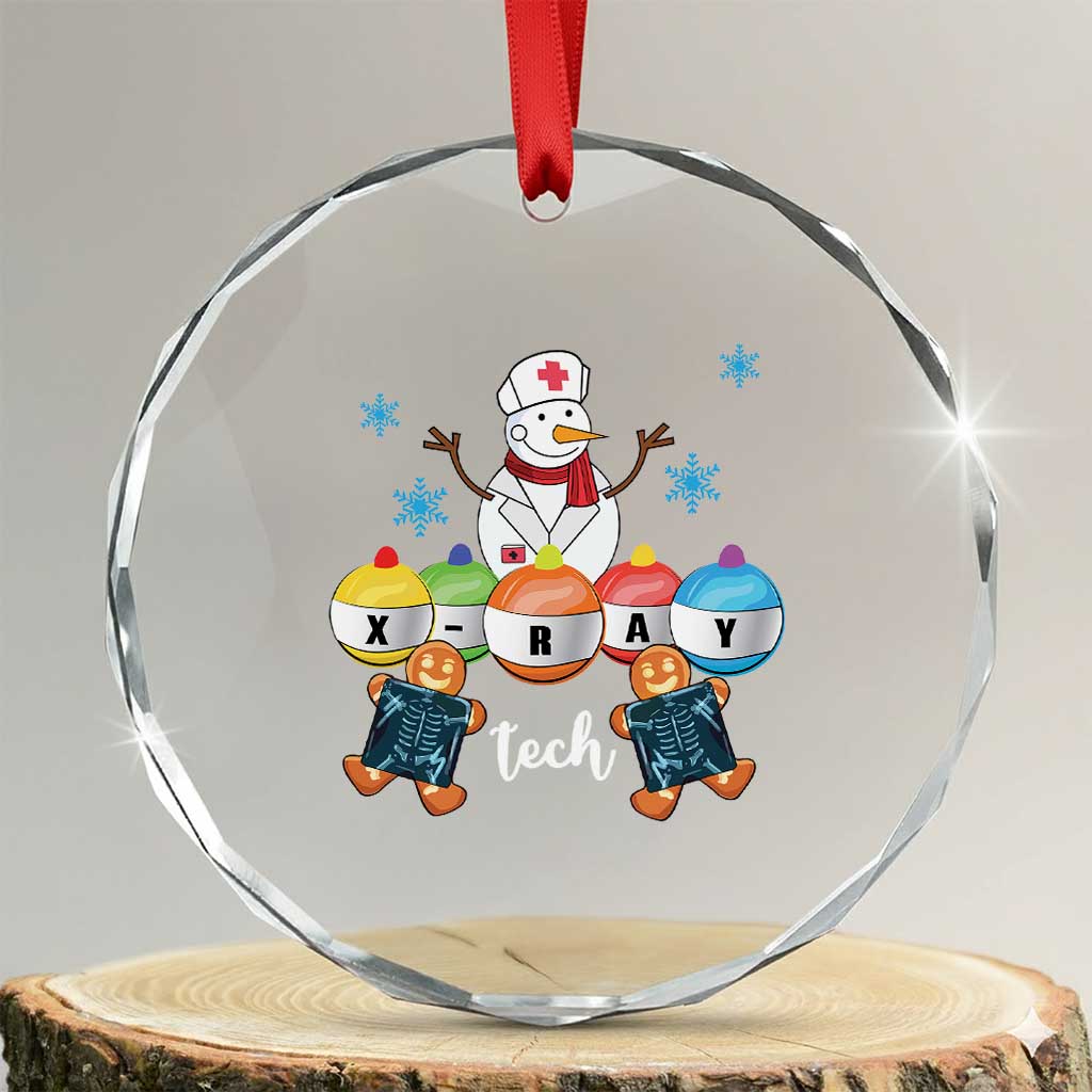 Funny Xmas Crystal Glass Ornament Snowman Nurse Xray Gingerbread TS09