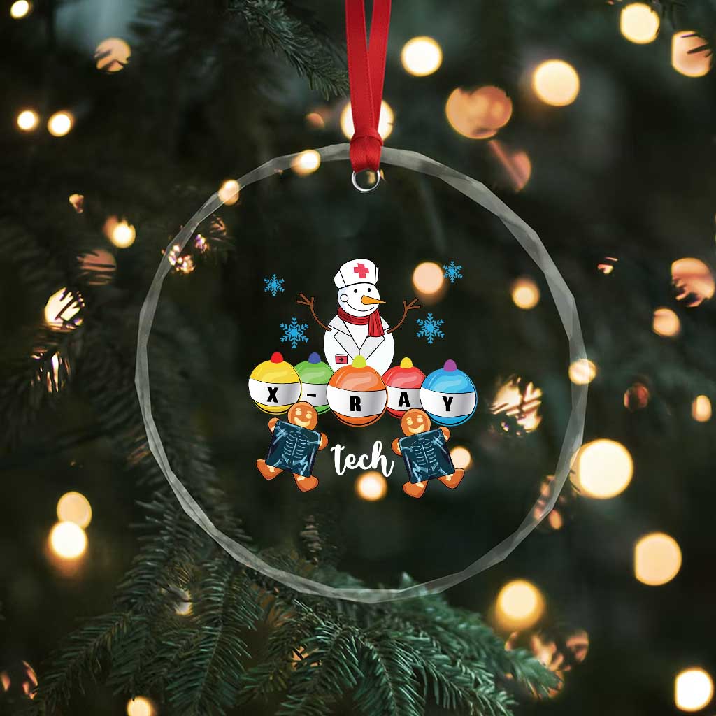 Funny Xmas Crystal Glass Ornament Snowman Nurse Xray Gingerbread TS09