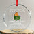 Funny Xmas Crystal Glass Ornament Warm Holiday Wishes Dumpster Fire - Wonder Print Shop