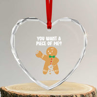 Funny Xmas Dirty Gingerbread Heart Crystal Glass Ornament You Want A Piece Of Me - Wonder Print Shop