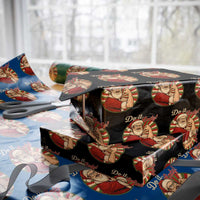 Funny Xmas Do It Lady Wrapping Paper Roll Mustache Guy Meme Santa Cosplay - Wonder Print Shop