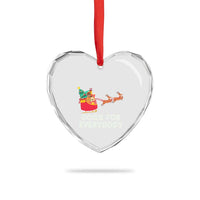 Funny Xmas Dog Heart Crystal Glass Ornament Dogs For Everybody Sleigh - Wonder Print Shop