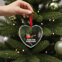 Funny Xmas Dog Heart Crystal Glass Ornament Dogs For Everybody Sleigh - Wonder Print Shop