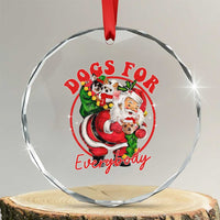 Funny Xmas Dog Owner Crystal Glass Ornament Dogs For Everybody Santa Sack Chihuahua TS11