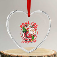 Funny Xmas Dog Owner Heart Crystal Glass Ornament Dogs For Everybody Santa Sack Chihuahua - Wonder Print Shop