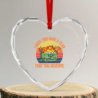 Funny Xmas Dumpster Fire Heart Crystal Glass Ornament I Hope You Have The Year That You Deserve - Wonder Print Shop
