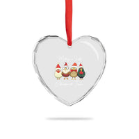 Funny Xmas Farmer Heart Crystal Glass Ornament Making A List Chicken It Twice - Wonder Print Shop