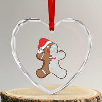 Funny Xmas Gingerbread Skeleton X-Ray Tech Nurse Heart Crystal Glass Ornament - Wonder Print Shop