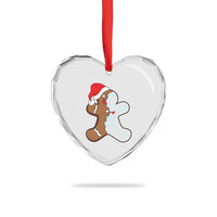 Funny Xmas Gingerbread Skeleton X-Ray Tech Nurse Heart Crystal Glass Ornament - Wonder Print Shop