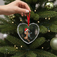 Funny Xmas Gingerbread Skeleton X-Ray Tech Nurse Heart Crystal Glass Ornament - Wonder Print Shop