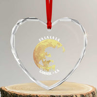 Funny Xmas Godzilla Heart Crystal Glass Ornament Falalala Godzil La Santa Reindeers Xmas Japanese Monster - Wonder Print Shop