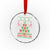 Funny Xmas Grilling Crystal Glass Ornament Merry Grill Mas Santa Grilling BBQ Smoking Meat - Wonder Print Shop