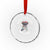 Funny Xmas Grilling Crystal Glass Ornament Santa's Favorite Grill Chelf BBQ - Wonder Print Shop