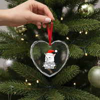 Funny Xmas Grumpy Cat Heart Crystal Glass Ornament Xmas Tree Killer Santa Kitten - Wonder Print Shop