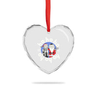 Funny Xmas Hanukkah Heart Crystal Glass Ornament Triple Ho Yo Santa Hebrew Snowflake Menorah - Wonder Print Shop