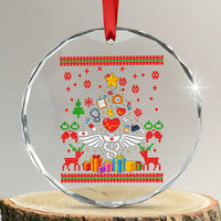 Funny Xmas Healthcare Worker Crystal Glass Ornament Nurses And Doctors Pine Tree TS12
