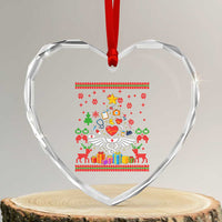 Funny Xmas Healthcare Worker Heart Crystal Glass Ornament Nurses And Doctors Pine Tree - Wonder Print Shop