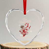 Funny Xmas Heart Crystal Glass Ornament Candy North Pole Be Naughty Save Santa The Trip - Wonder Print Shop