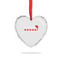 Funny Xmas Heart Crystal Glass Ornament Five Stars Totally Awesome Highly Recommend - Wonder Print Shop