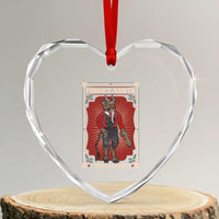 Funny Xmas Heart Crystal Glass Ornament Forget Santa I Want Krampus - Wonder Print Shop