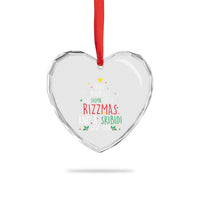 Funny Xmas Heart Crystal Glass Ornament Have Yourself A Sigma Little Rizzmas And A Skibidi New Year - Wonder Print Shop